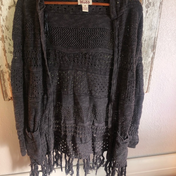 Gray Boho Cardigan - Picture 2 of 4